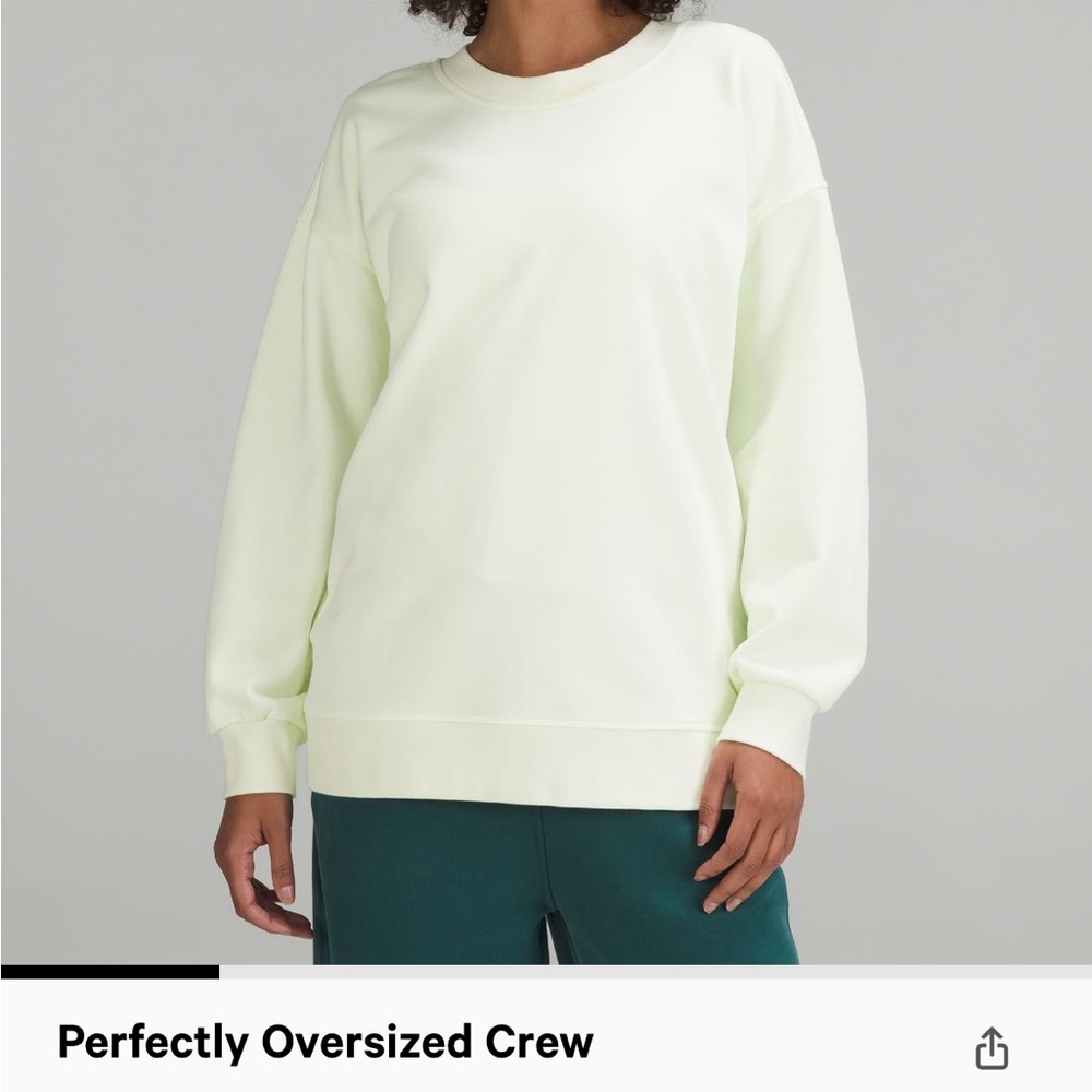 Lululemon Perfectly Oversized Crew Size 6 Prosecco